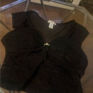 Xhilaration Black Lace Bra Top